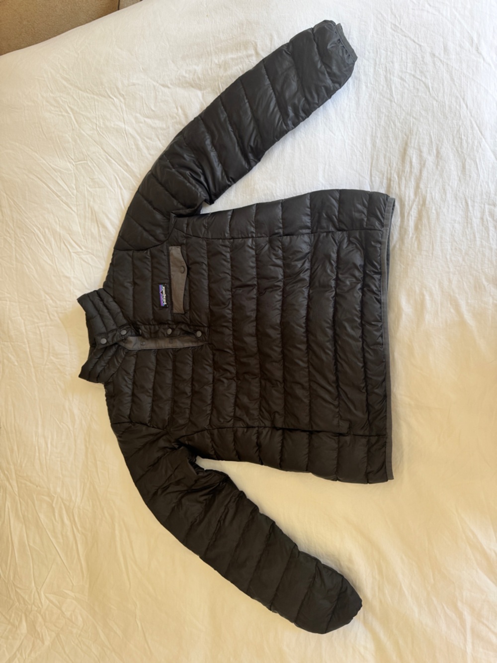 Patagonia Black Quilted Down Pullover Jacket
